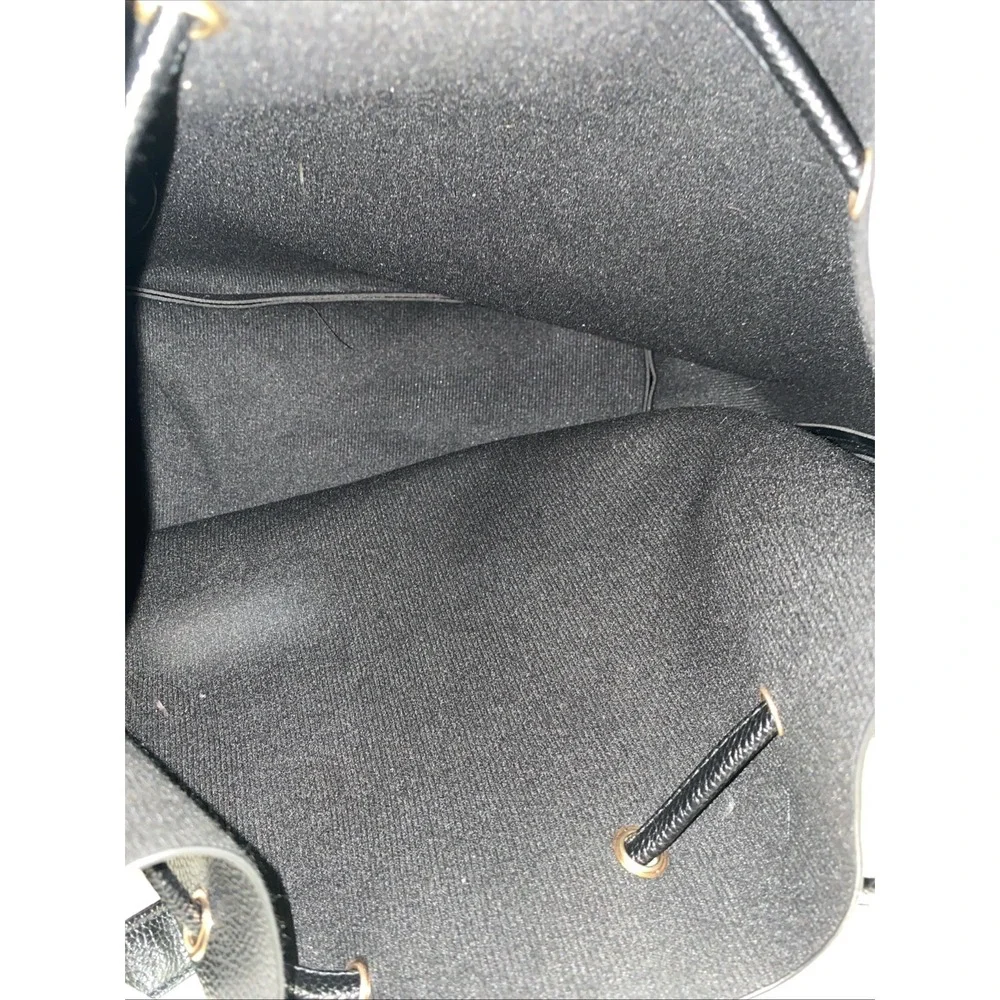 NWT‎ Bella Russo Black Cinched Fake Pebbled Leather Tote Bad Purse Set